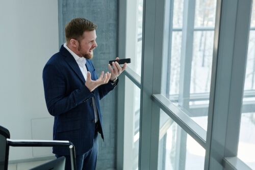 angry man on phone